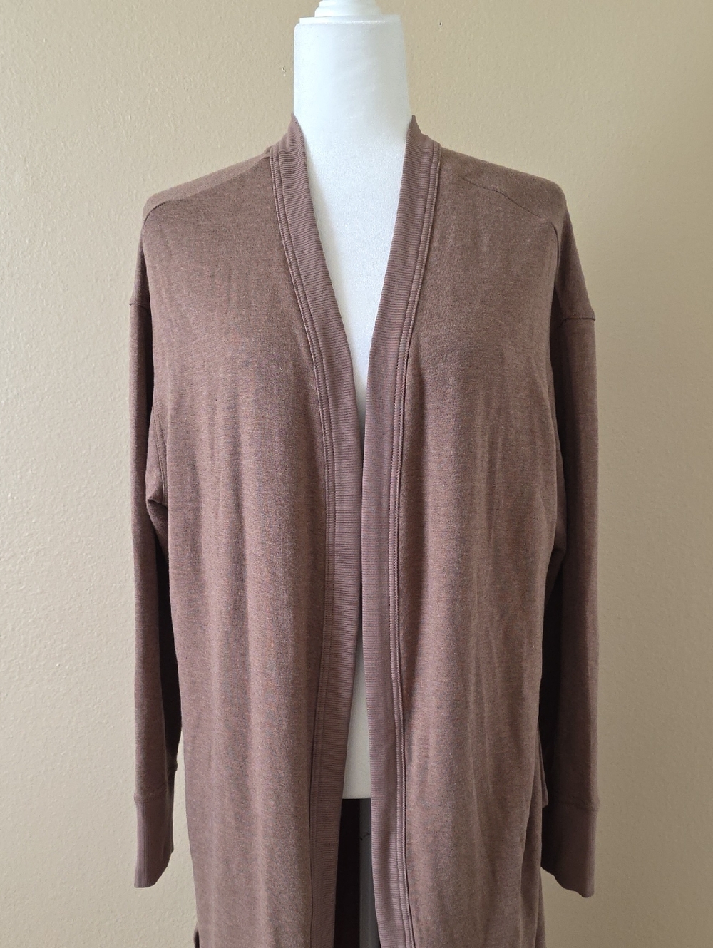 Travis Mathew Brown Longline Open Front Cardigan - Size XL - Picture 2 of 9